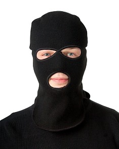 Шлем-маска трикотажный, цвет черный